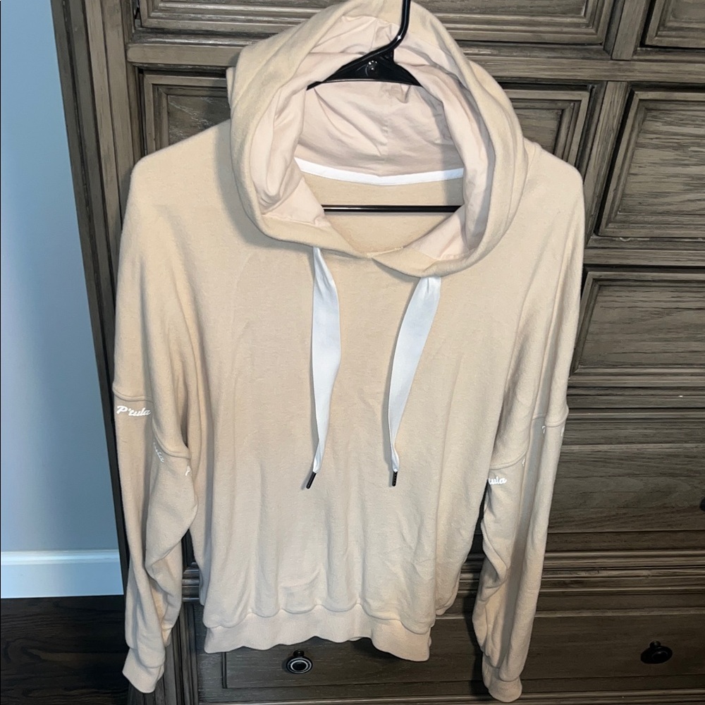 P'tula Cream Hoodie Sweater